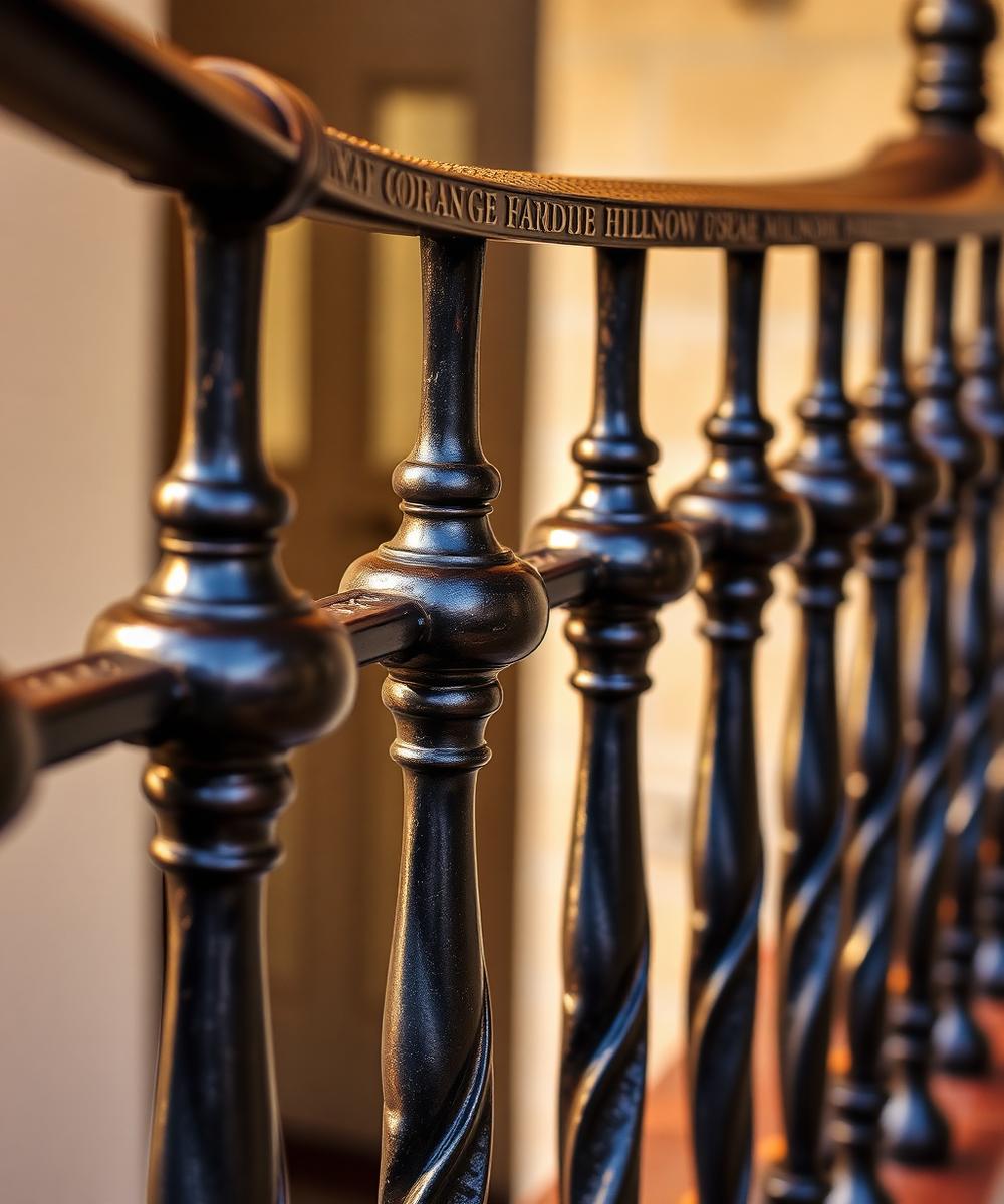 Twisted iron railing