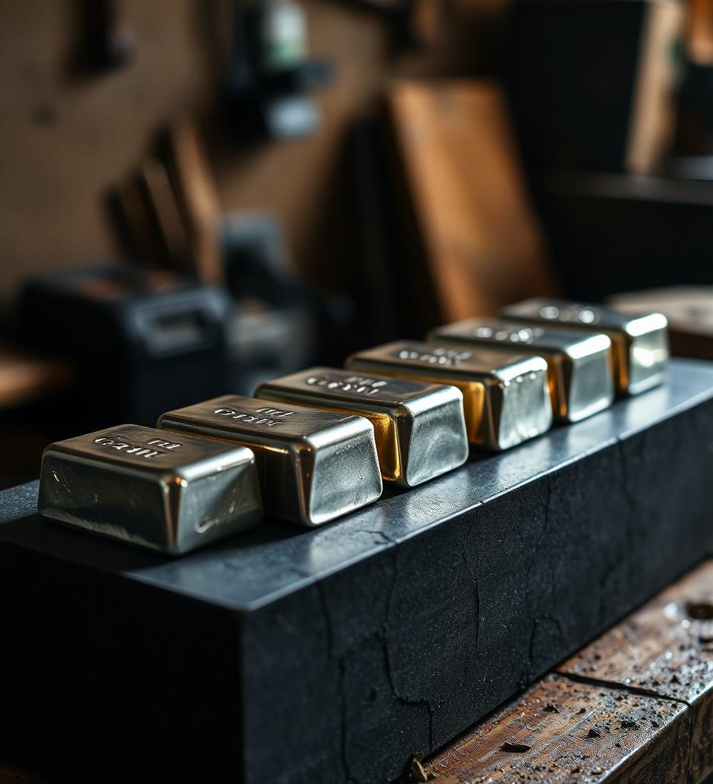 Reclaimed silver ingots